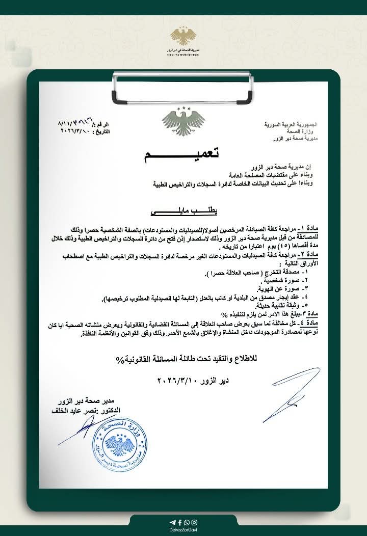 ترخيص الصيدليات